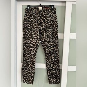Alice & Olivia leopard print skinny jeans 26